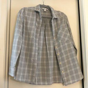 🌟LAST CALL! 100% Cotton Old Navy Checkered Blouse (Medium)